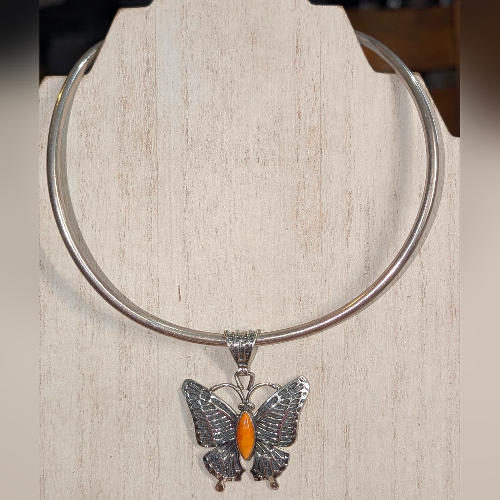Sterling Silver Torque Collar Necklace